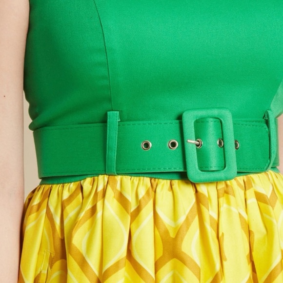 ModCloth x Collectif Jade Pineapple Pin-Up Colada Swing Dress UK 22 // US 18 2X - Picture 5 of 13